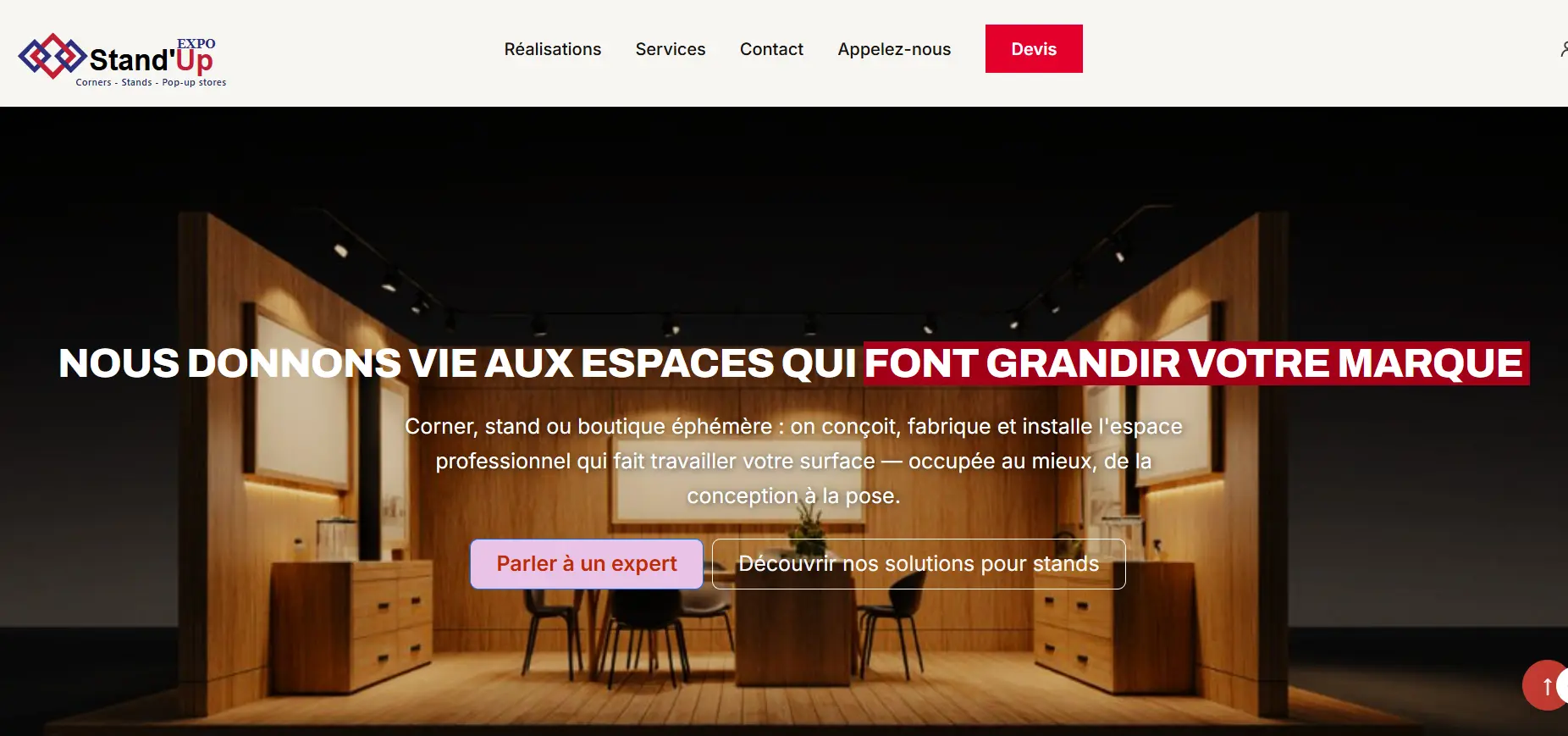 réalisation de site pour menuisier